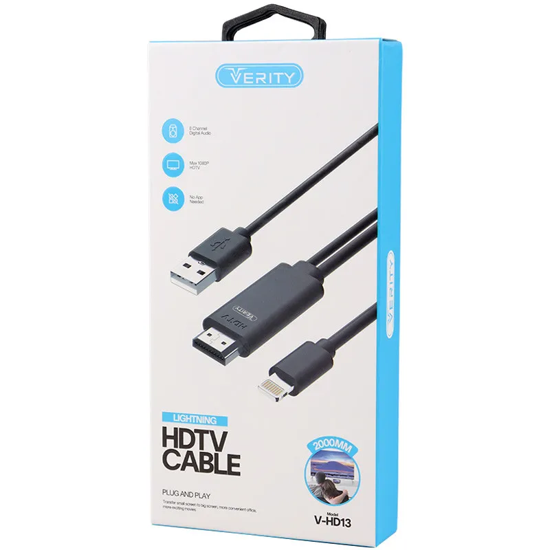 کابل تبدیل وریتی V-HD13 Lightning To HDMI 2m، تصویر 4