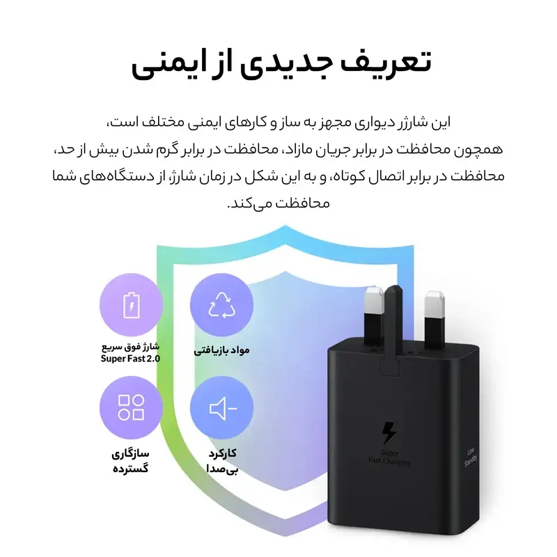 شارژر دیواری سامسونگ مدل 50W PD Power Adapter T5020، تصویر 9