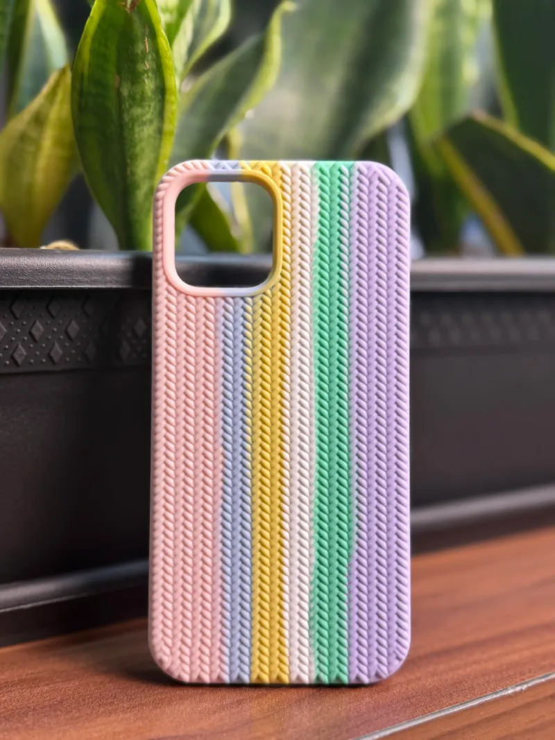 قاب سیلیکونی اورجینال مدل بافتی مناسب برای گوشی iphone 12/12 Pro