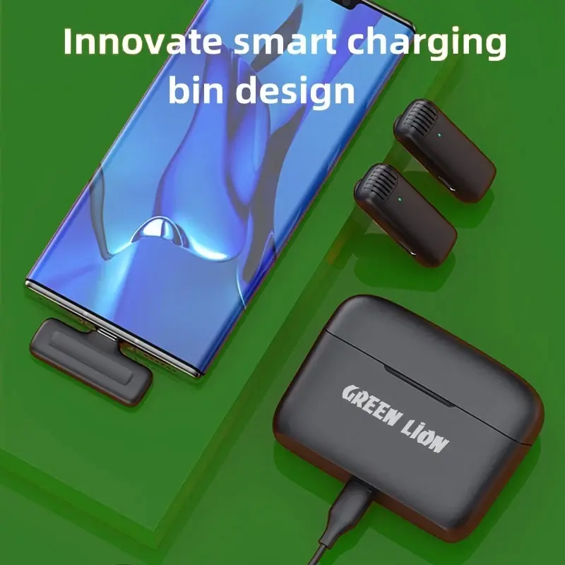 میکروفن یقه ای گرین لاین مدل 2in1 WIRELESS LITHTNING، تصویر 3
