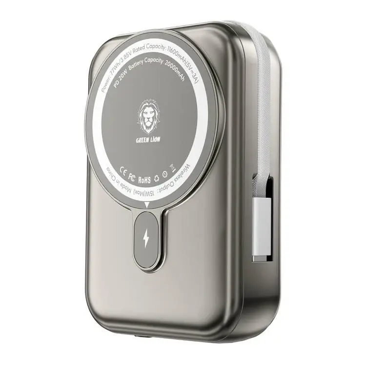 پاوربانک گرین لاین مدل Monaco Magsafe 20w ظرفیت 20000 میلی آمپر ساعت، تصویر 5