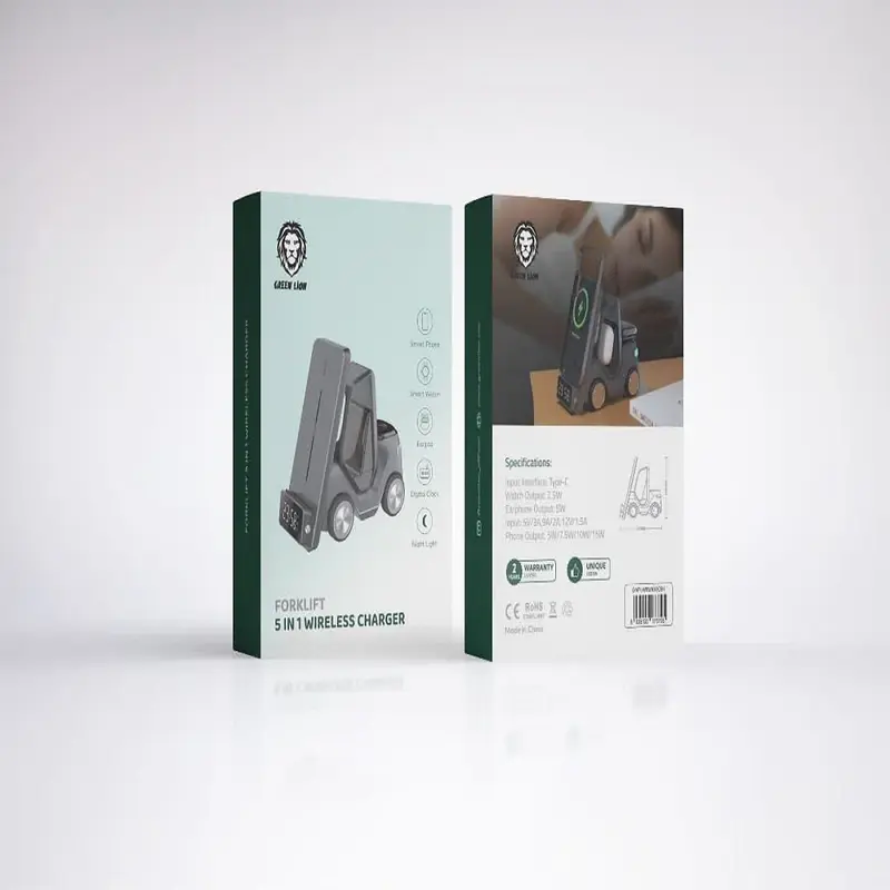 پایه نگهدارنده و شارژر بی سیم گوشی موبایل گرین لاین مدل Forklift 5 in 1، تصویر 2