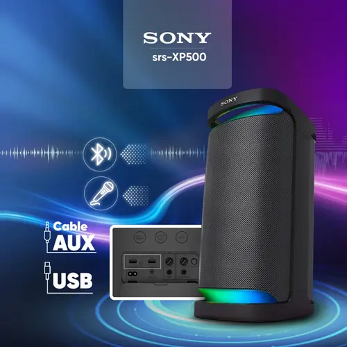 اسپیکر بلوتوثی قابل حمل سونی مدل srs-XP500، تصویر 12