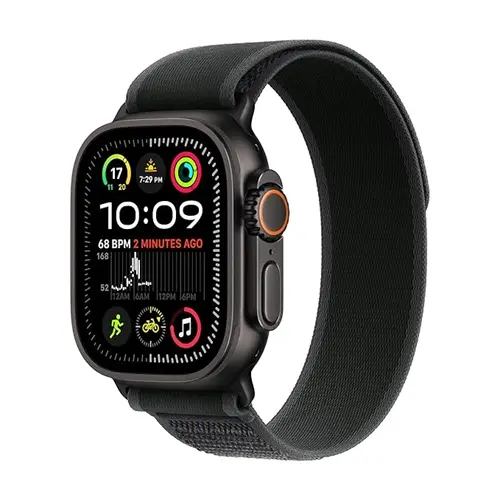 ساعت هوشمند 49 میلی‌متری اپل مدل Ultra 2 Black Titanium Case Trail Loop