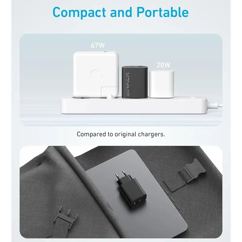 شارژر دیواری 20 وات انکر مدل B2348 به همراه کابل USB-C به طول 1.5 متر، تصویر 3
