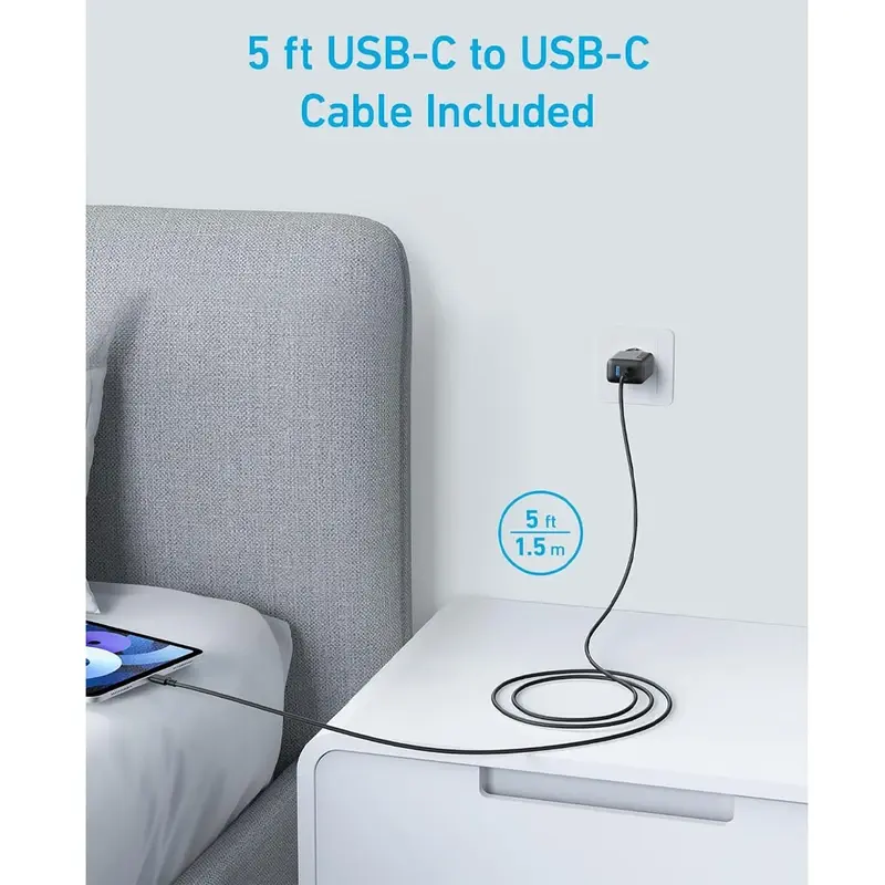 شارژر دیواری 20 وات انکر مدل B2348 به همراه کابل USB-C به طول 1.5 متر، تصویر 6