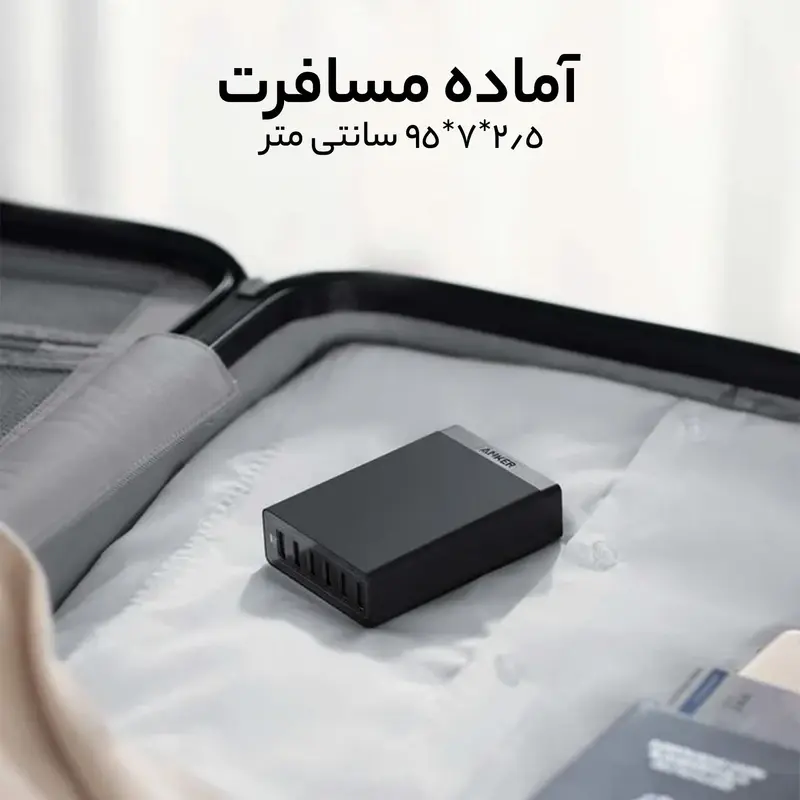 شارژر دیواری 60 وات 6 پورت انکر مدل A2123 Powerport 6، تصویر 7
