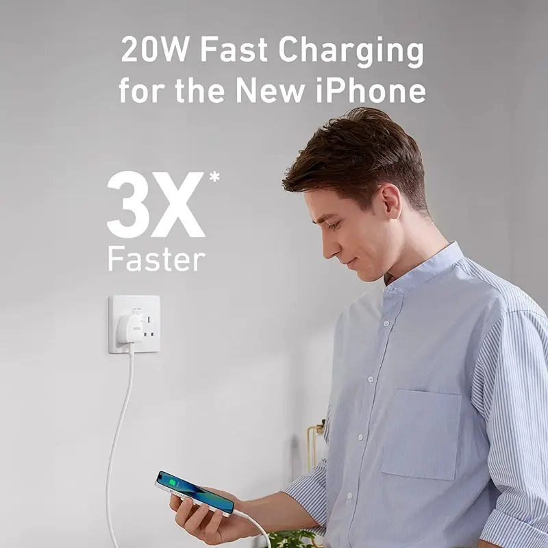 شارژر دیواری انکر مدل PowerPort III Nano-20W Fast Charger، تصویر 5