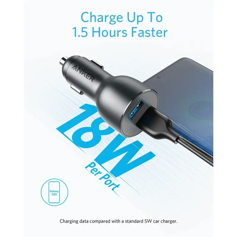 شارژر فندکی 36 وات انکر مدل PowerDrive 3 A2729، تصویر 3