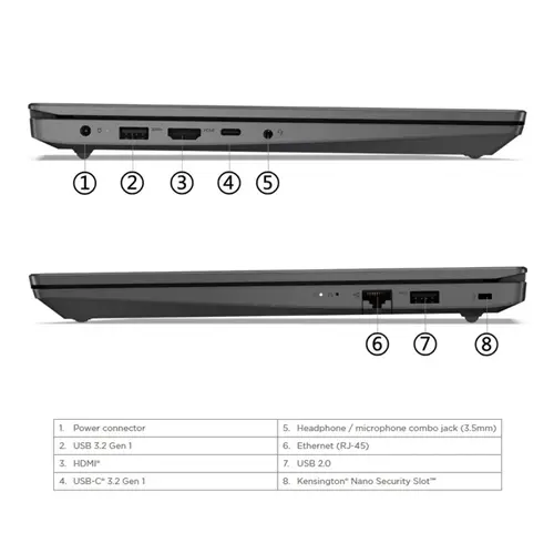 لپ تاپ 15.6 اینچی لنوو مدل V15 G4 IRU-i3 1315U-8GB DDR4-256SSD-TN، تصویر 8