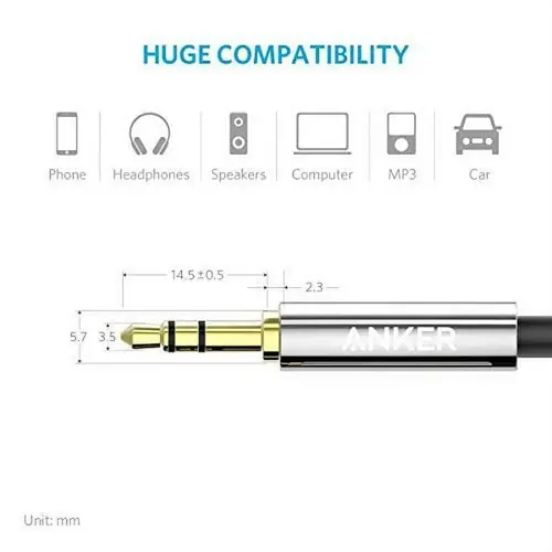 کابل AUX انکر مدل A7123H12 طول 1.2 متر، تصویر 4