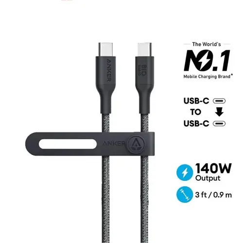 کابل شارژ تایپ سی به تایپ سی انکر مدل A80F5H11، تصویر 2
