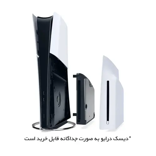 کنسول بازی سونی مدل PlayStation 5 Slim Digital Edition ظرفیت 1 ترابایت ریجن 2016B اروپا به همراه دسته اضافی و پایه شارژر، تصویر 5