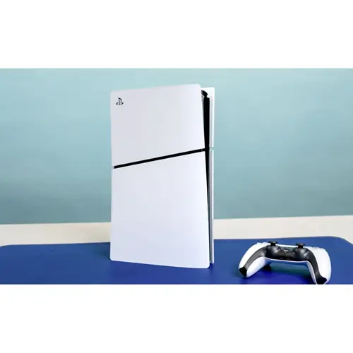 کنسول بازی سونی مدل PlayStation 5 Slim Digital Edition ظرفیت 1 ترابایت ریجن 2016B اروپا به همراه دسته اضافی و پایه شارژر، تصویر 7