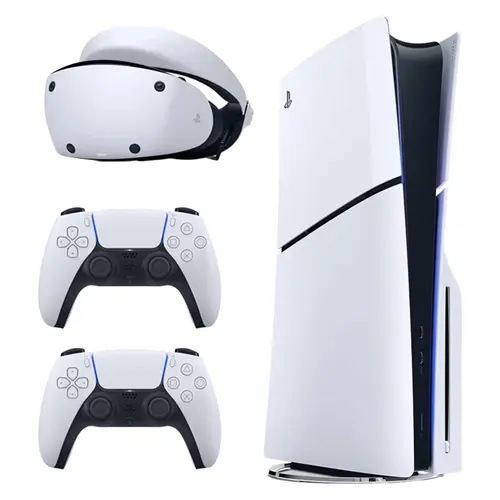 کنسول بازی سونی مدل PlayStation 5 Slim ظرفیت 1 ترابایت ریجن 2016A اروپا به همراه دسته اضافی و هدست VR2