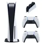 کنسول بازی سونی مدل PlayStation 5 ظرفیت 825 گیگابایت ریجن 1200 آسیا به همراه دسته اضافه و پایه شارژر