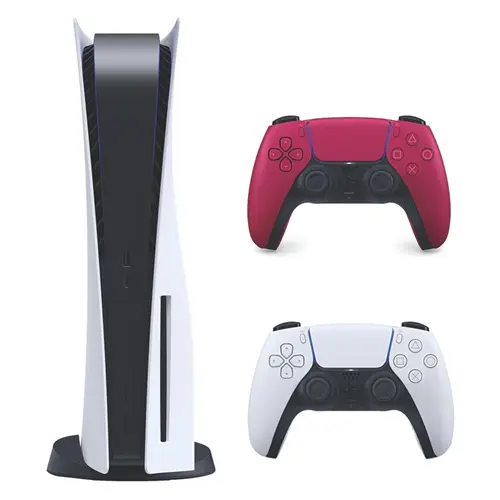 کنسول بازی سونی مدل PlayStation 5 ظرفیت 825 گیگابایت ریجن 1216A اروپا به همراه دسته اضافی قرمز، تصویر 2