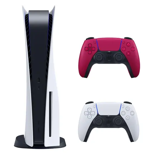 کنسول بازی سونی مدل PlayStation 5 ظرفیت 825 گیگابایت ریجن 1218 آسیا به همراه دسته اضافی قرمز