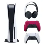 کنسول بازی سونی مدل PlayStation 5 ظرفیت 825 گیگابایت ریجن 1218 آسیا به همراه دسته اضافی قرمز و هدست