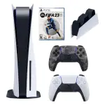 کنسول بازی سونی مدل PlayStation 5 ظرفیت 825 گیگابایت ریجن 1218 آسیا به همراه دسته اضافی و پایه شارژر و بازی FIFA 23