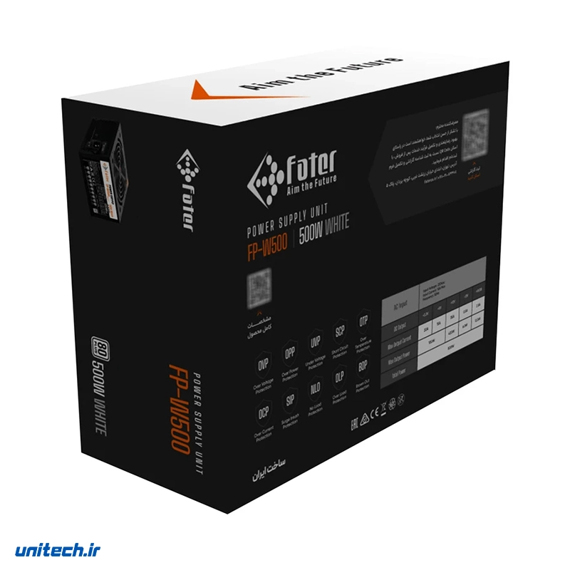 منبع تغذیه کامپیوتر 500 وات فاطر مدل FP-W500 80Plus 500W، تصویر 6