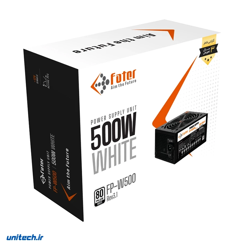 منبع تغذیه کامپیوتر 500 وات فاطر مدل FP-W500 80Plus 500W، تصویر 7
