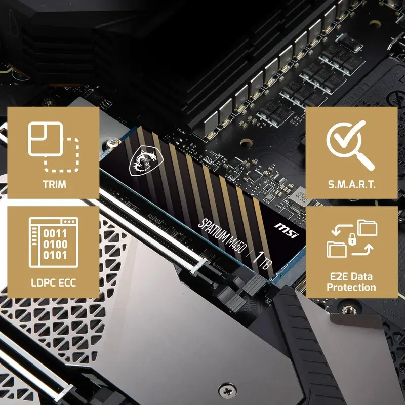هارد اس اس دی اینترنال PCIe 4.0 ام اس آی مدل SPATIUM M450 PCIe 4.0 NVMe M.2 ظرفیت 500 گیگابایت، تصویر 4
