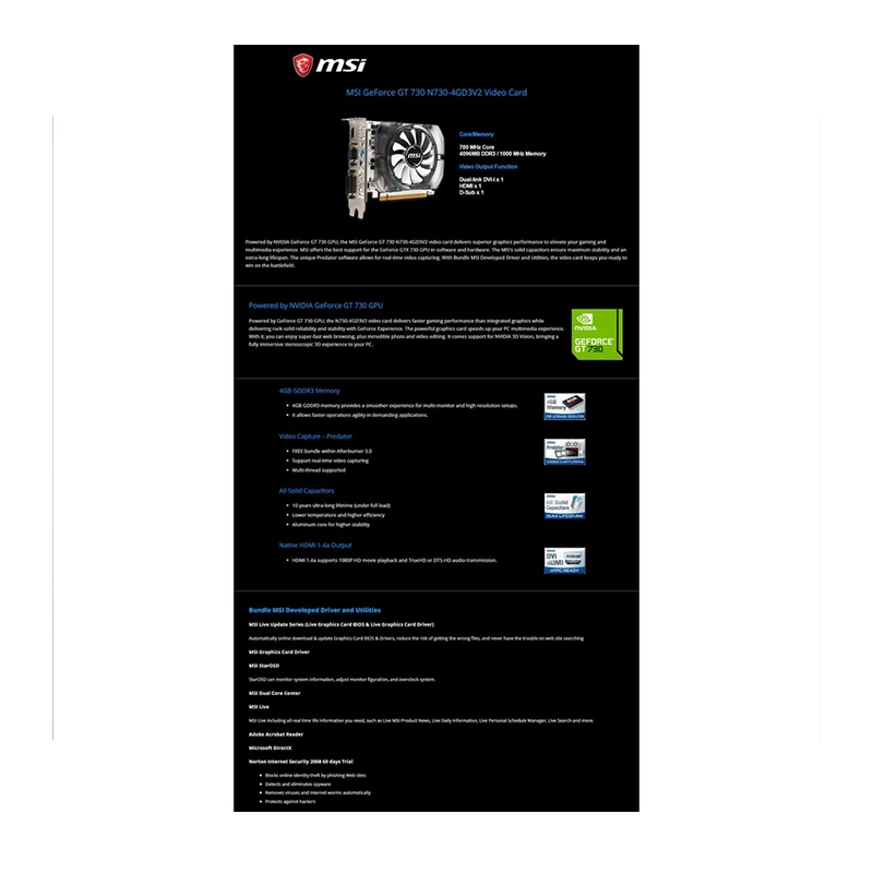 کارت گرافیک ام اس آی مدل GT 730، تصویر 5