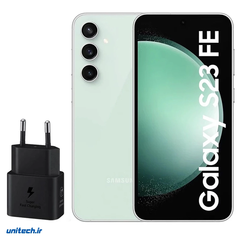 گوشی موبایل سامسونگ مدل Galaxy S23 FE دو سیم کارت ظرفیت 256 گیگابایت و رم 8 گیگابایت به همراه شارژر 25وات سامسونگ