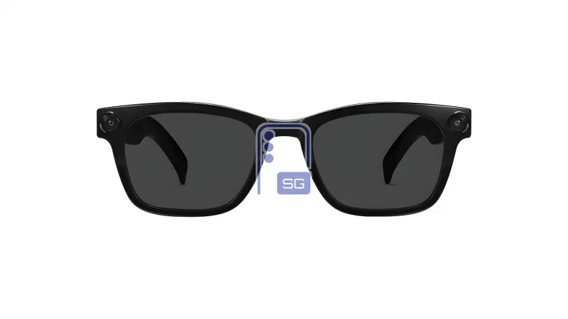 Samsung Warby Parker Intelligent Eyewear Reid Jet Black Frame Sunglasses Dark Grey Lenses