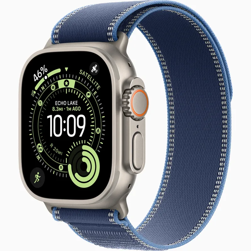 ساعت هوشمند 49 میلی‌متری اپل مدل Ultra 3 Natural Titanium با بند Trail Loop