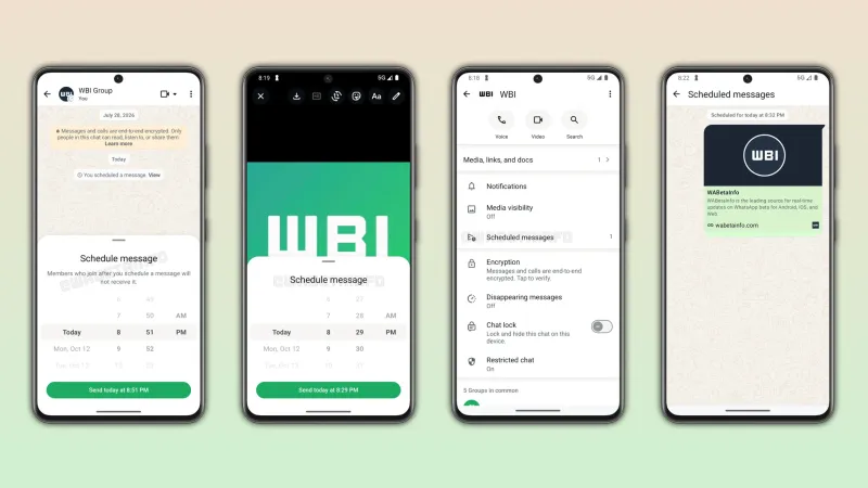 WhatsApp starts testing scheduled messages
