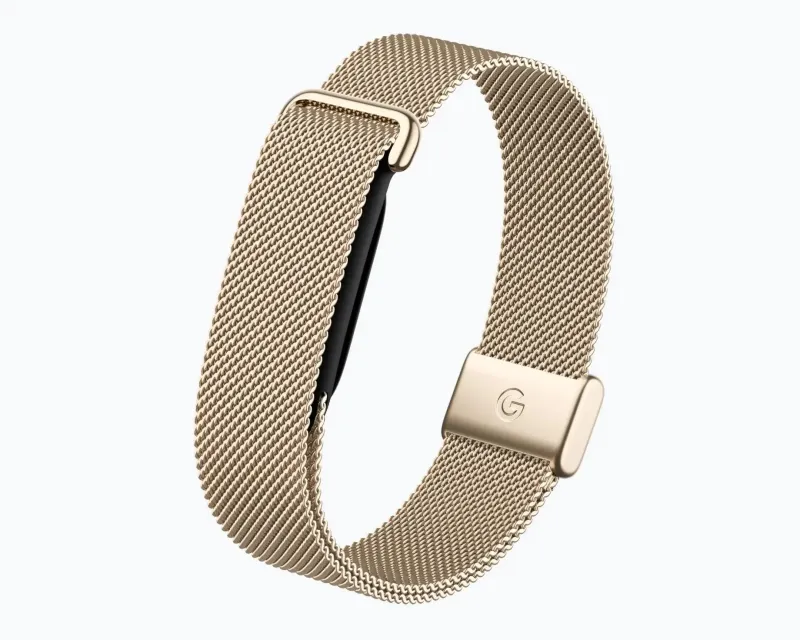 Metal Mesh bands for the Fitbit Air in Champagne Gold (left) and Polished Silver (right)