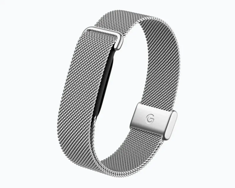 Metal Mesh bands for the Fitbit Air in Champagne Gold (left) and Polished Silver (right)
