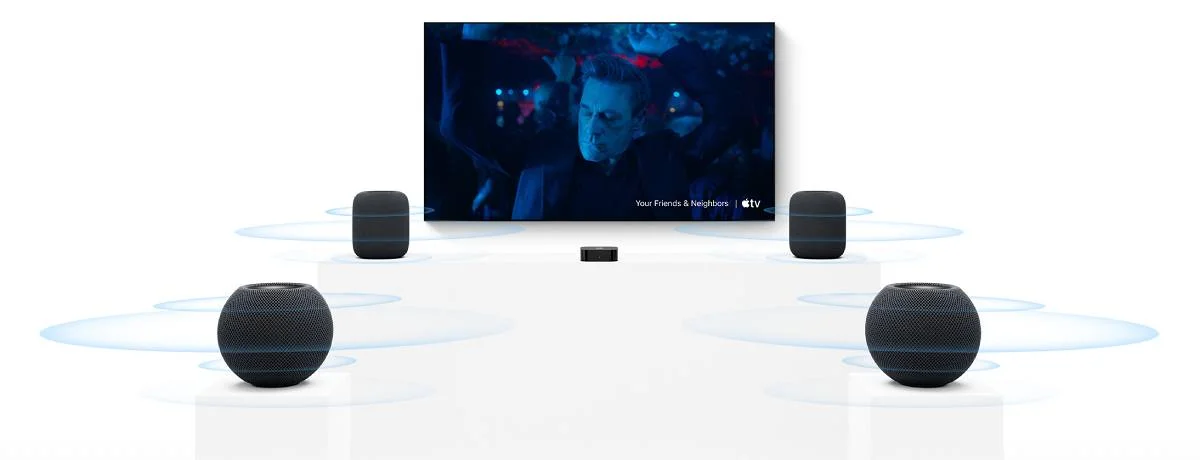 Using four Apple speakers for surround sound