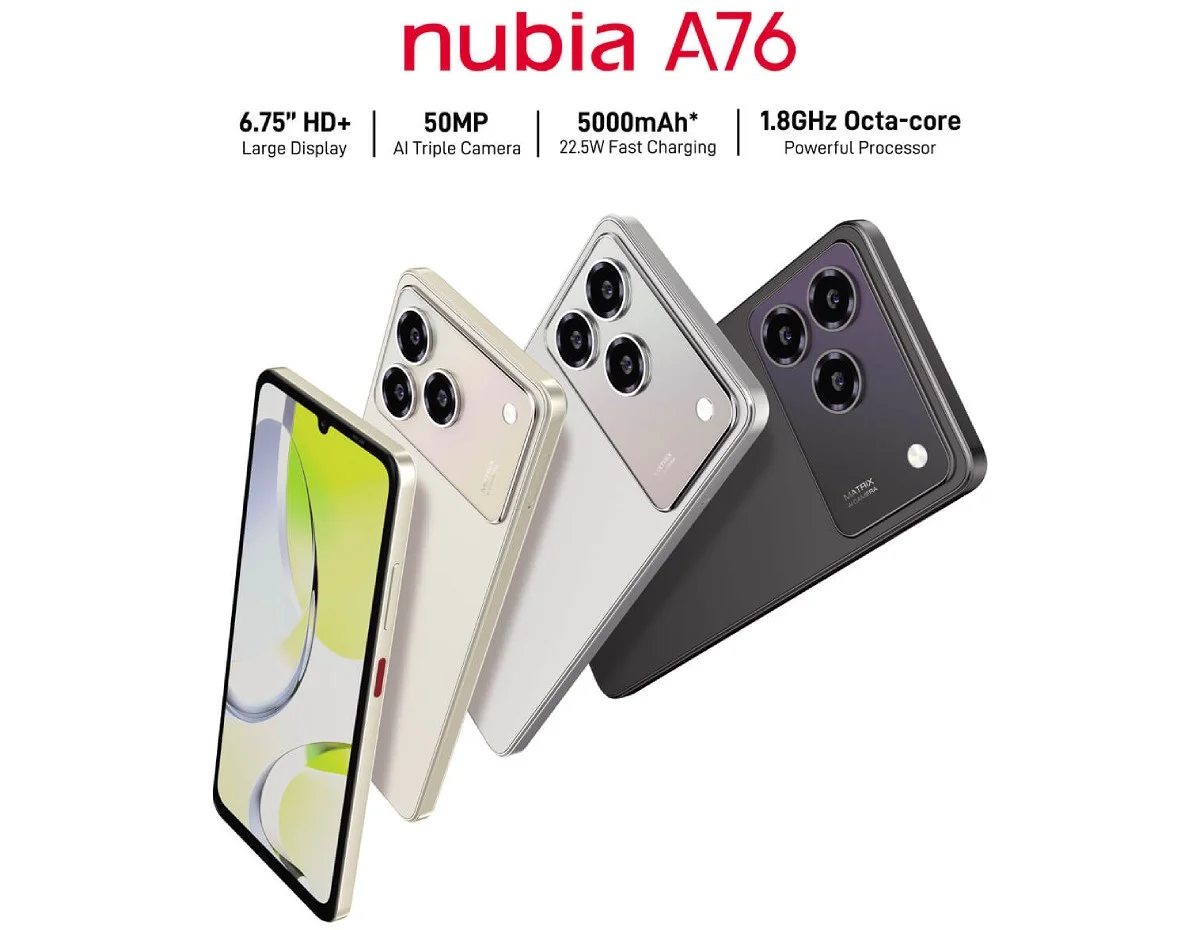 Another nubia A76 4G launches quietly with a larger display, faster charging battery