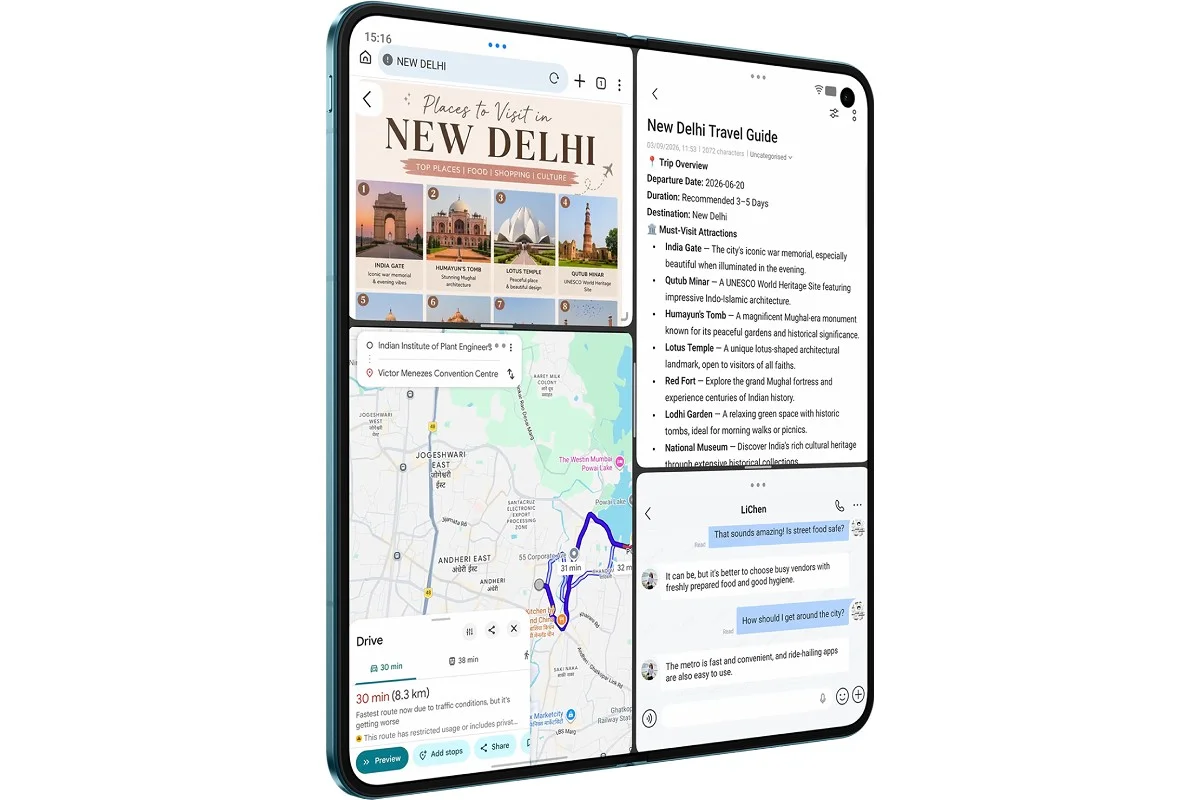 The vivo X Fold6 powers advanced productivity features with India