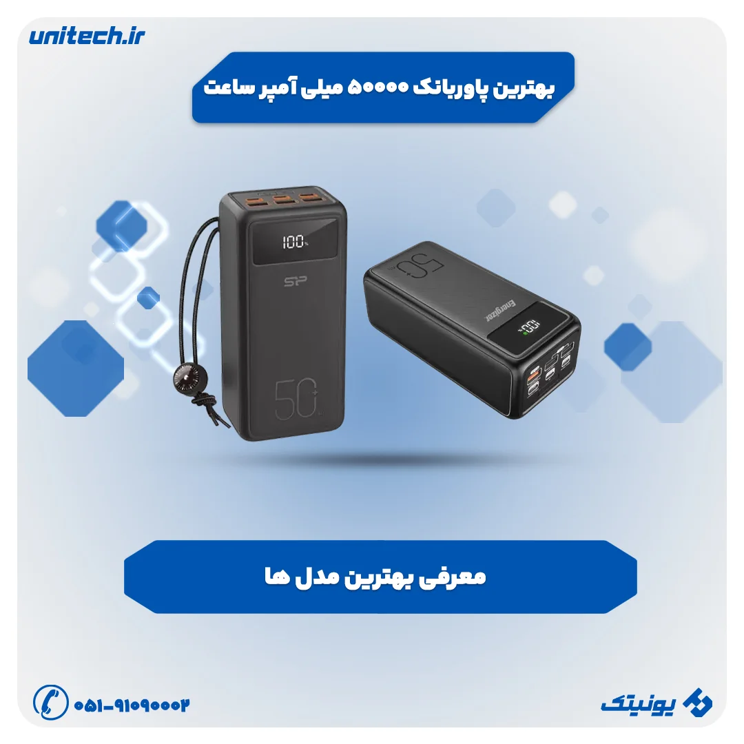 بهترین پاور بانک 50000 میلی آمپر ساعت