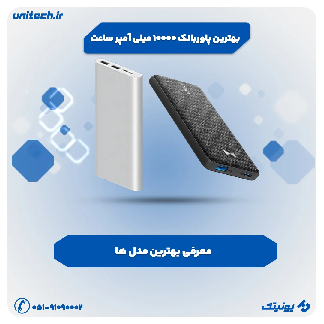 بهترین پاوربانک 10000 میلی آمپرساعت