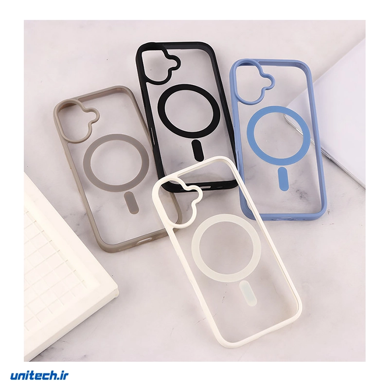 قاب PC مگ سیف آیفون iPhone 16 دور رنگی مناسب گوشی iphone 16، تصویر 2