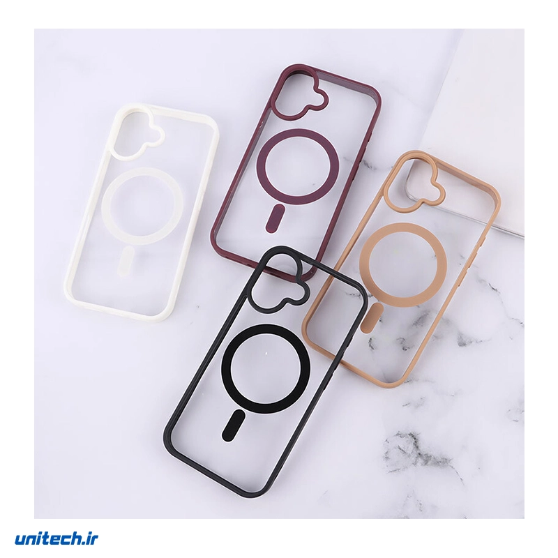 قاب PC مگ سیف آیفون iPhone 16 دور رنگی مناسب گوشی iphone 16، تصویر 3