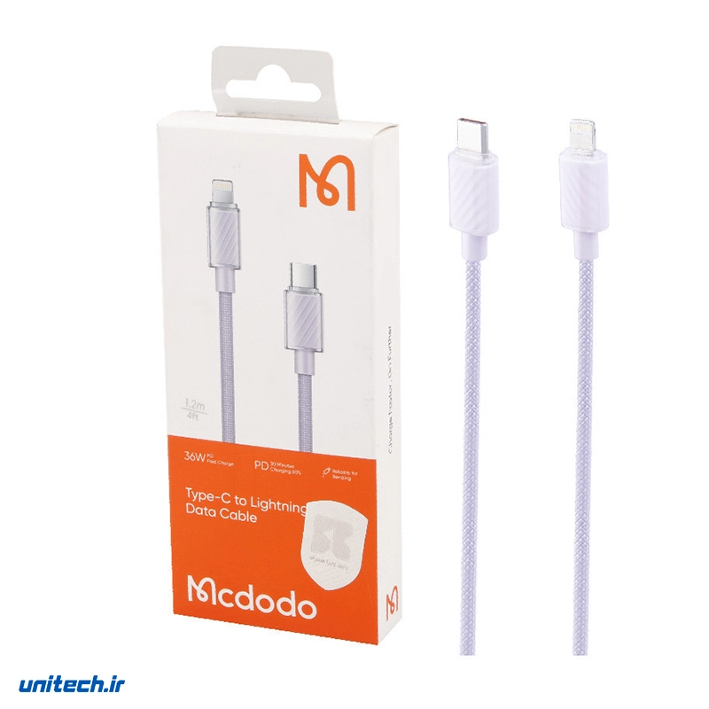 کابل تایپ سی به لایتنینگ فست شارژ 36 وات مک دودو CA-366 طول 1.2 متر، تصویر 6