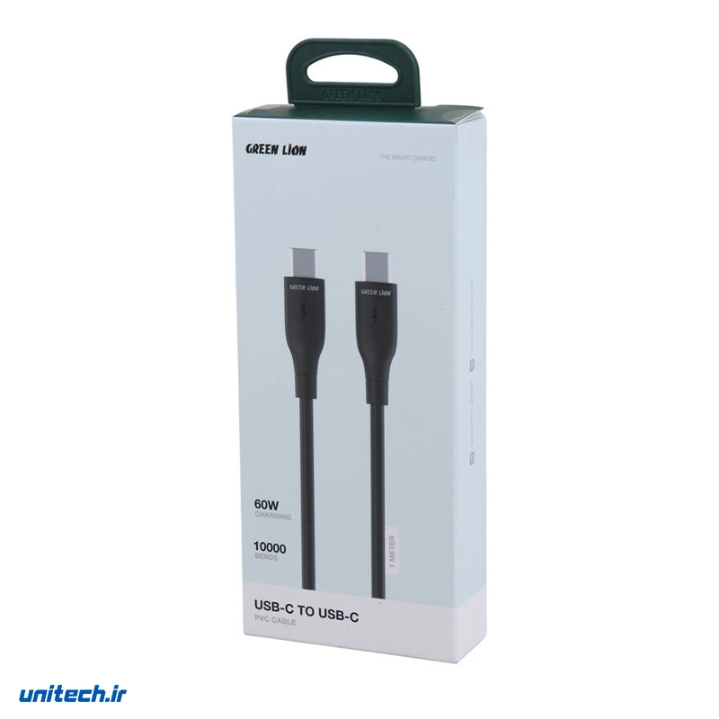 کابل دو سر تایپ سی فست شارژ 60 وات گرین لاین GNPVCUSCTCBK طول 1 متر، تصویر 5