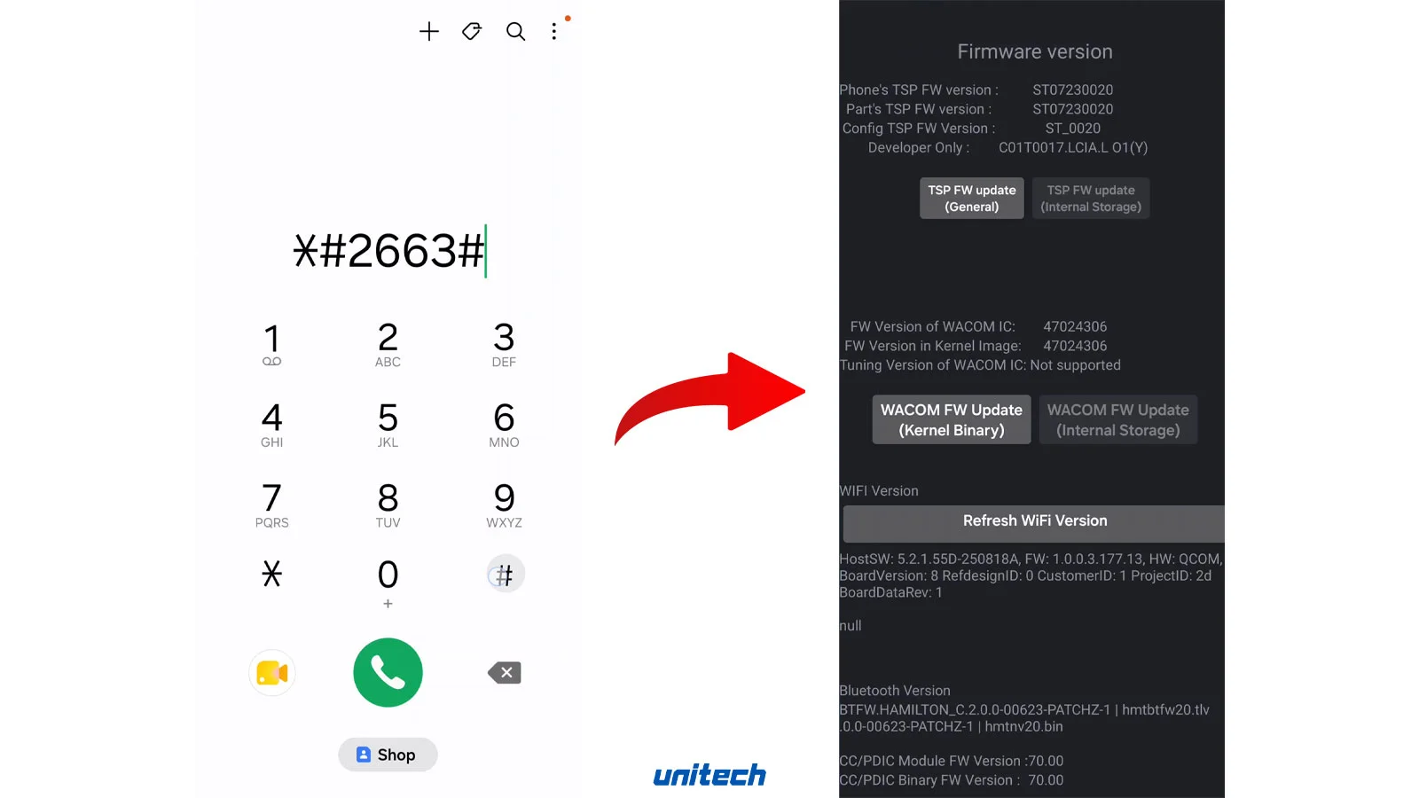 کد دستوری سامسونگ
