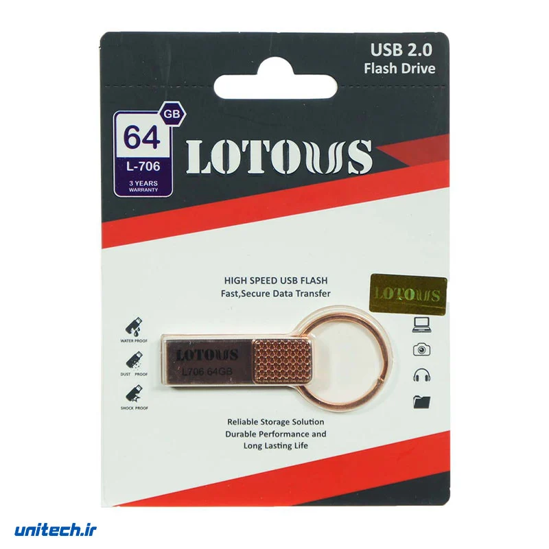 فلش مموری لوتوس مدل L706 ظرفیت 64 گیگابایت، تصویر 2
