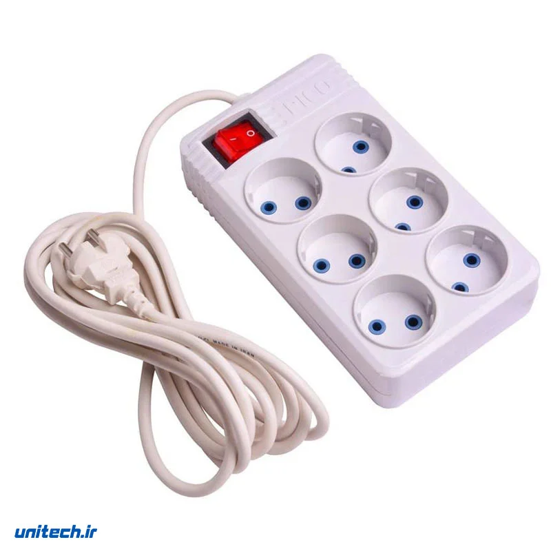 چند راهی 6 خانه پیکو الکتریک با کابل 1٫5 متری