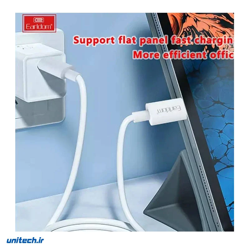 کابل تایپ سی به لایتنینگ فست شارژ 20 وات ارلدام EC-166i طول 1 متر، تصویر 2