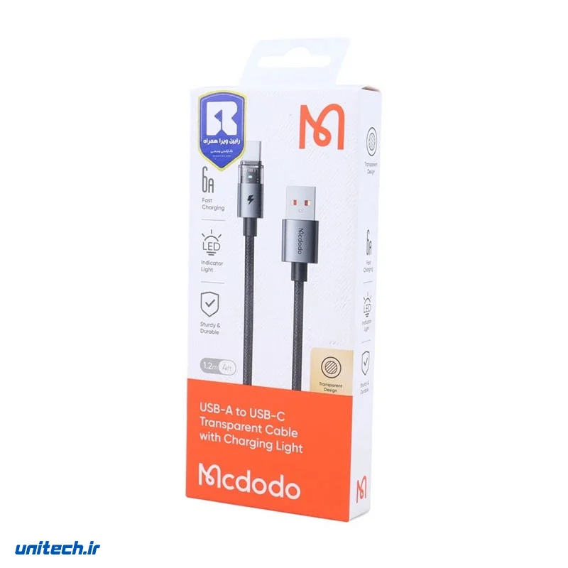 کابل تایپ سی فست شارژ 100 وات مک دودو CA-689 طول 1.2 متر، تصویر 3