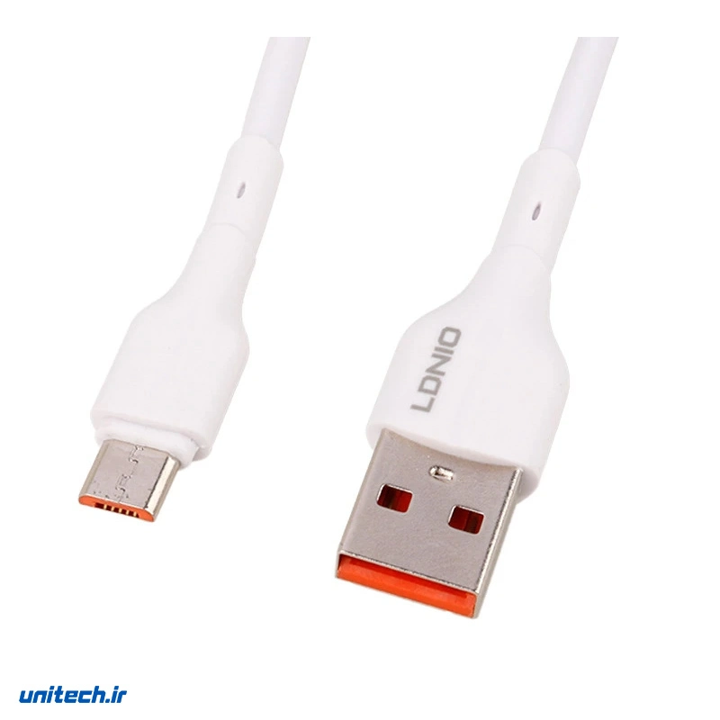 کابل میکرو یو اس بی فست شارژ 25 وات الدینیو LS841 طول 1 متر، تصویر 2