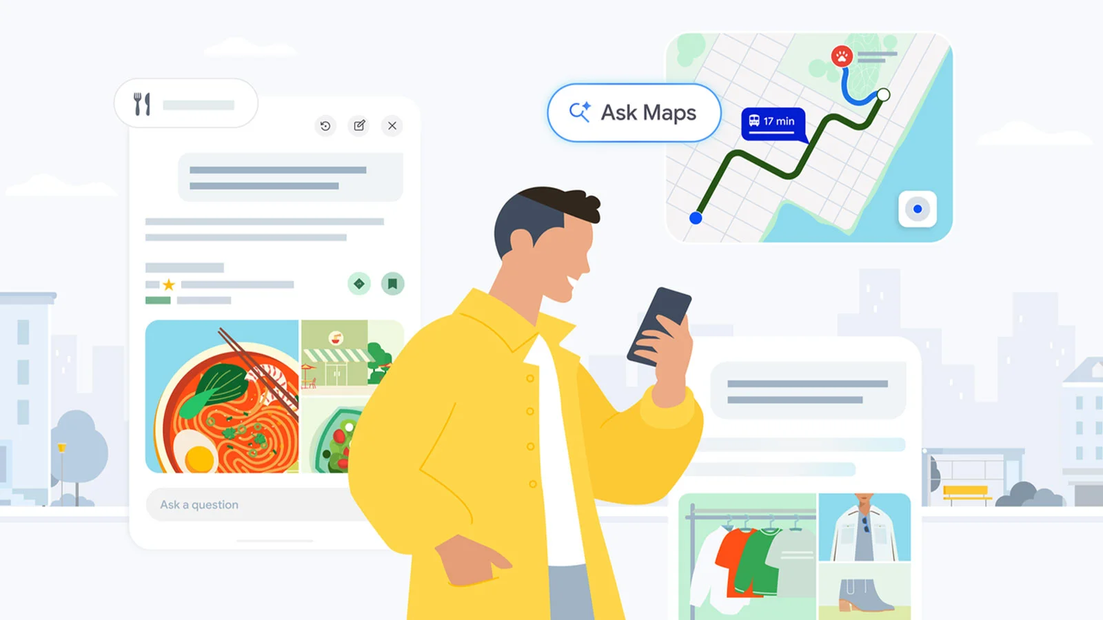 قابلیت Ask Maps در گوگل مپ سفارش غذا و حافظه مکالمات را اضافه کرد